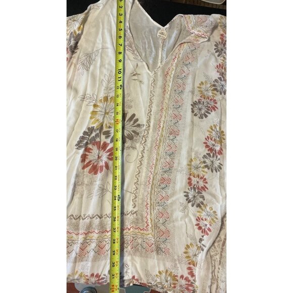 O’Neill White Floral Bohemian V Neck Butterfly Sleeve Swimsuit Coverup Sz S - Picture 9 of 10